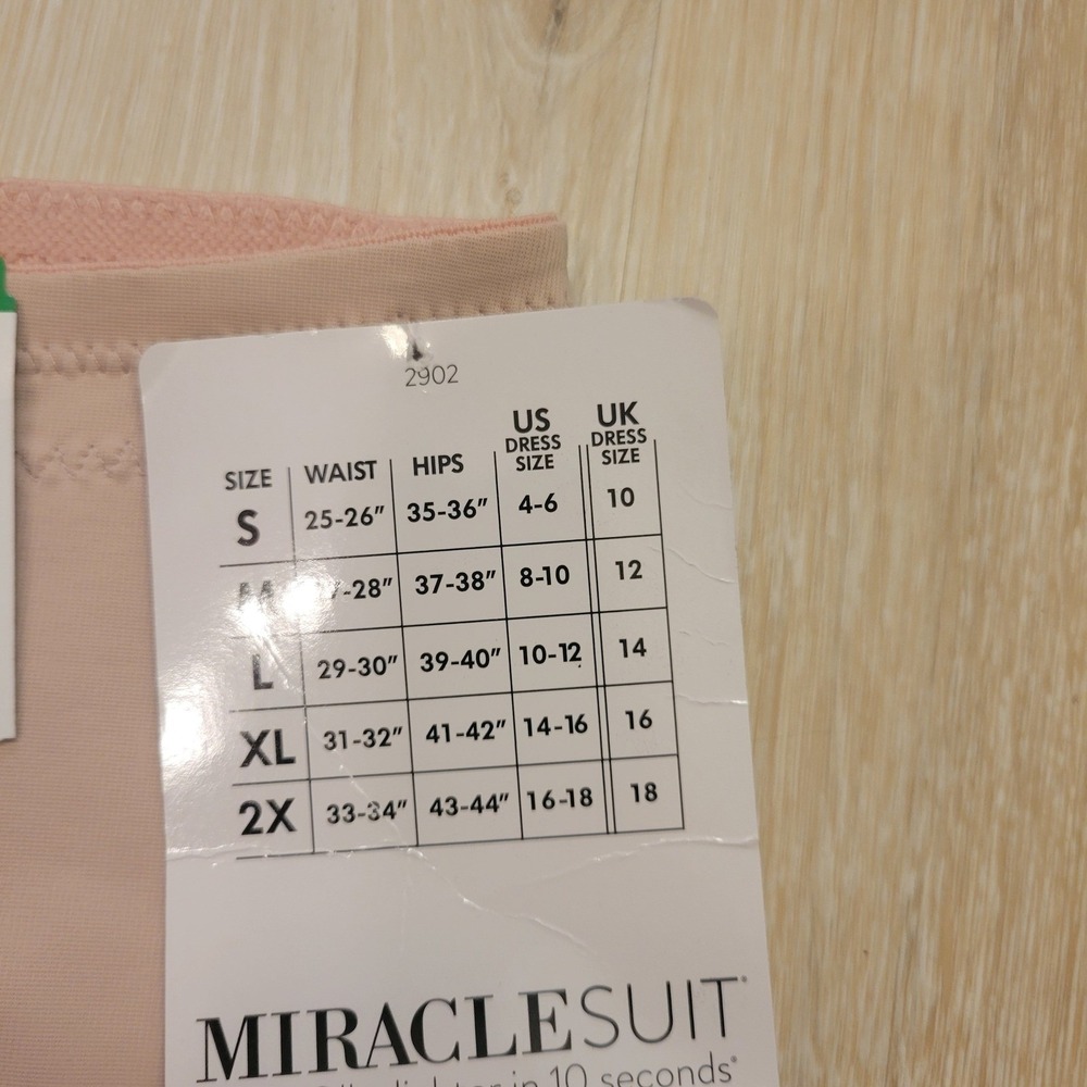 Miraclesuit Shapewear Leggings Womens Large Warm Beige Flexible Fit Style 2902 - Picture 6 of 9